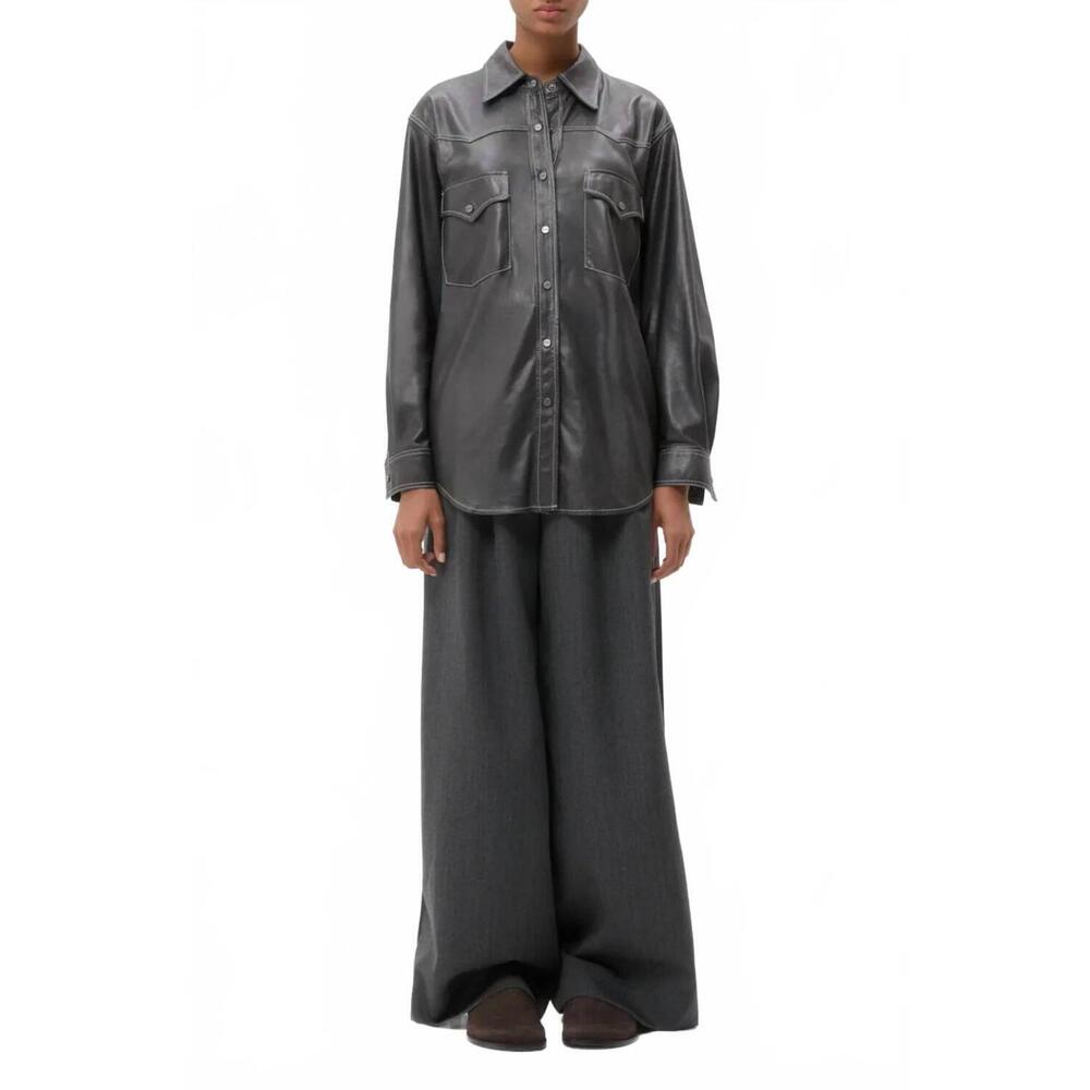 NEW TWP leather dutton shirt in urban chic